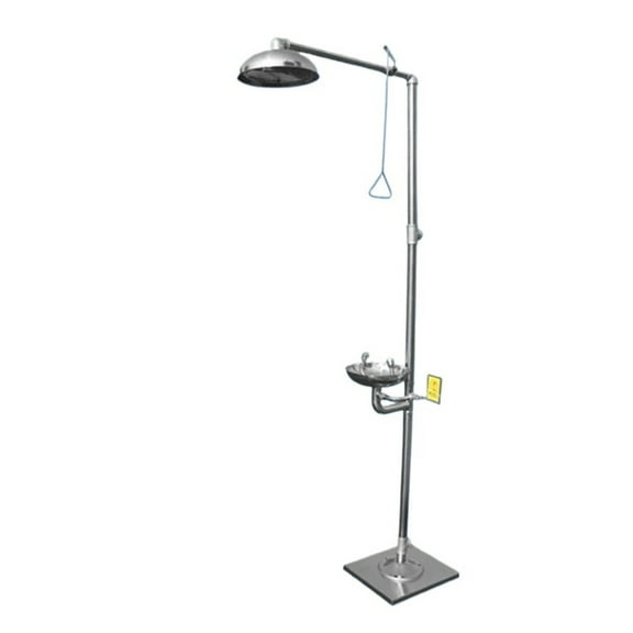 304 Stainless Steel Composite Emerncy Shower Eyewash,Vertical Double Eye Washing Shower Set