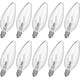 thumbnail image 1 of 10 Pack 60w 120v E12 Base B10 Ctc Incandescent Clear Light Bulbs,transparent Candle Light Bulbs For-yuyu SZRH A-V, 1 of 5