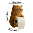 thumbnail image 3 of OugPiStiyk Cat Paper Holder, Realistic 3D Cat Resin Wall-Mounted Tissue Dispenser, Wall-Mounted Cat Tissue Papers Roll Storage Stand for Bathrooms, Kitchen, Home Decor (Garfield), 3 of 6