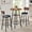 Rustic Brown, variant on Counter Height Table Set of 3, Breakfast Bar Table and Stool Set, Minimalist Dining Table with Backrest Stools, Wood Top Pub Table & Chair Set for Kitchen Apartment Bistro - Rustic Brown