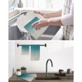 thumbnail image 5 of Teal Blue Ombre Kitchen Dish Towels for Drying Dishes Set of 4, Contemporary Gradient Abstract Art Waffle Weave Microfiber Hand Tea Bathroom Towels Quick Dry & Absorbent Towel 15.7x23.6, 5 of 7