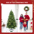 thumbnail image 2 of HestiNysus 7.5ft PE/PVC hybrid Christmas tree (steel wire + iron wire)with 450 UL tungsten lights, 2 of 7