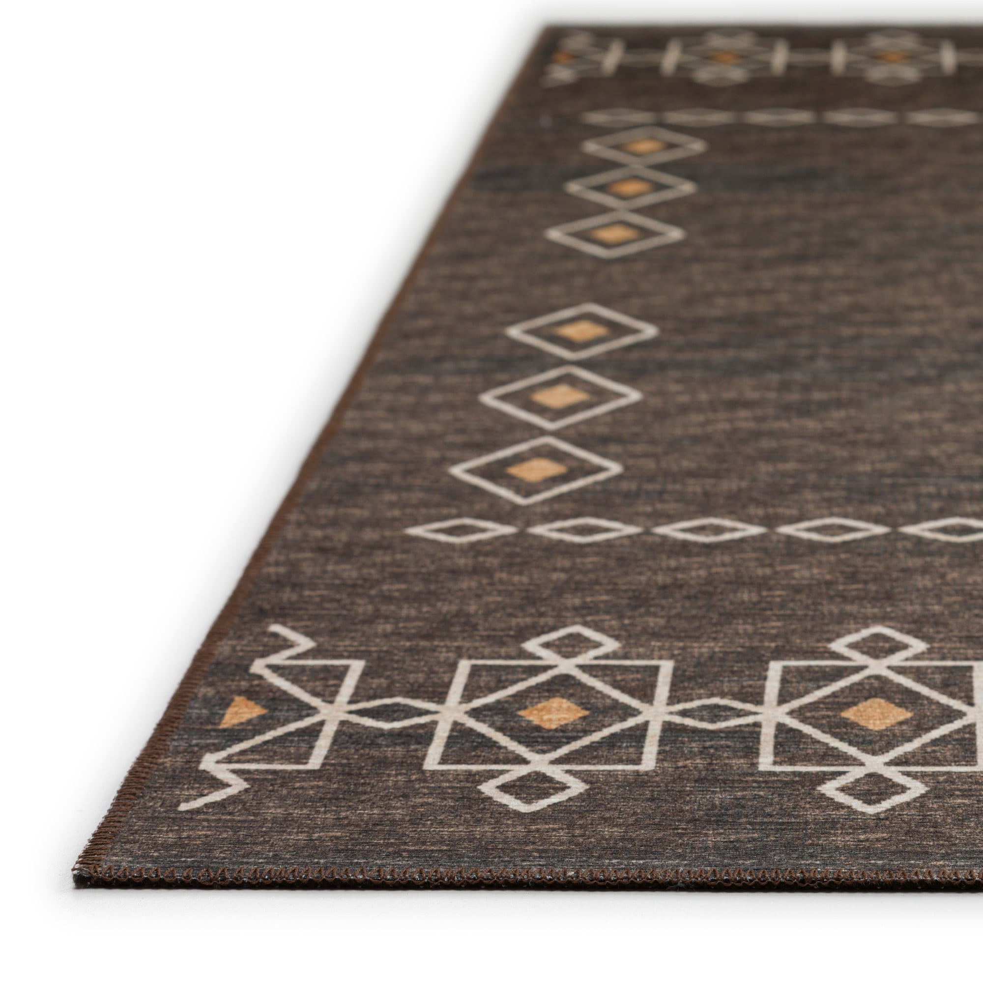 Addison Rugs Indoor/ Outdoor Addison Yuma Southwest Motif Washable Area Rug 2'3" x 7'6" - Brown