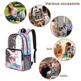 thumbnail image 4 of Xoenoiee Axolotl Strawberry Heart Print 17 Inch Backpack for Girls Teens, Lightweight Large Capacity Bookbag Clear School Bag Waterproof Backpack Transparent Rucksack for Kindergarten Primary School, 4 of 7