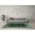 thumbnail image 3 of Ahgly Company Indoor Rectangle Oriental Turquoise Blue Traditional Area Rugs, 4' x 6', 3 of 4