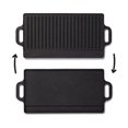 thumbnail image 1 of Starfrit The Rock Cast Iron Reversible Grill/Griddle, Durable Cast Iron, Non-Stick, Oven Safe, PFOA Free, Easy to Clean, Black, 1 of 4