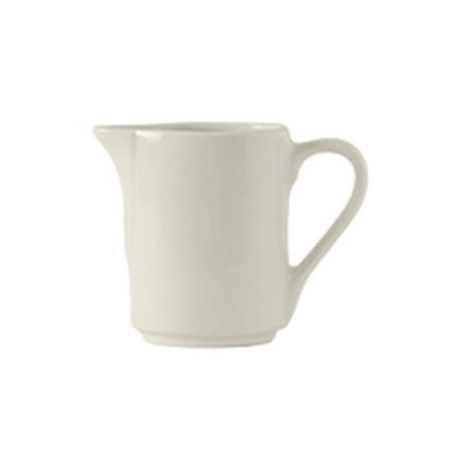 Tuxton AMU-105 Vitrified China Creamer Pearl White - 3 oz - 1 Dozen