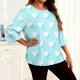 thumbnail image 2 of TaTaai Gradient Plus Size Long Sleeved T-shirt, Women's Round Neck Lightweight Top, All Seasons Garment, Casual Daily Party Dating Work Home Vacation Birthday Outfit, Hand Wash Gift, 2 of 6