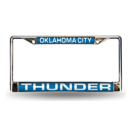 Oklahoma City Thunder Official NBA 12 inch x 6 inch Metal License Plate Frame by Rico Industries