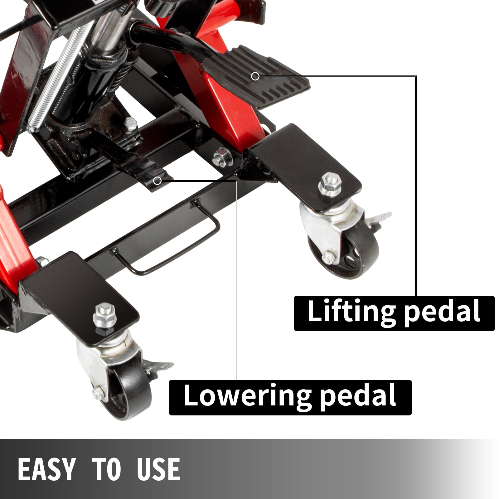 Hydraulic Motorcycle Scissor Jack with 1,700LBS Load Capacity Portable Motorcycle Lift Table VEVOR Motorcycle Jack Red Motorcycle Lift Stand Must-Have in Garage Adjustable Motorcycle Lift Jack 
