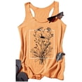 thumbnail image 2 of Gpoecd Débardeurs à Col Rond pour Femmes, Mode Décontractée, Imprimé Floral, Col Rond, Sans Manches, Haut de Type Veste avec Camisole pour Femmes 12_Yellow,S, 2 of 5
