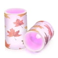 thumbnail image 7 of Yayeee Flameless Candles with Remote Flickering Battery Operated Multi Color Changing, White Autumn Leaves, 7 of 7