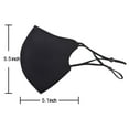thumbnail image 5 of Unisex Solid Washable Reusable Cloth Face Mask, 2 Pack Black, 5 of 7