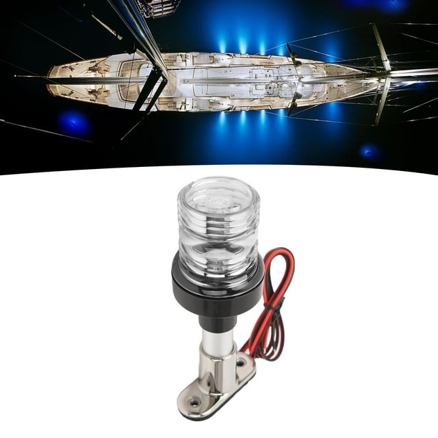 Boat Anchor Light, Waterproof 33 LED 6in 360 Degree All Round Stern Light for Yachts, Ships, and Speedboats