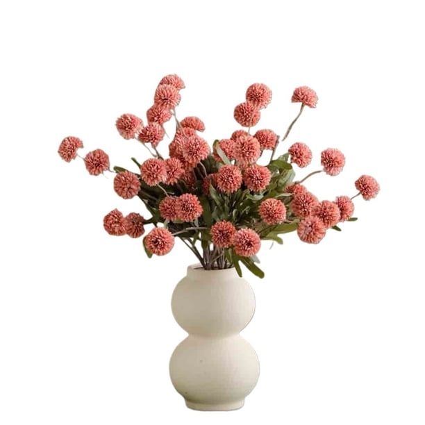 Flores artificiales de diente de león for decorar tu hogar, sala de estar, escritorio o cualquier otro lugar con jarrón de cerámica.
