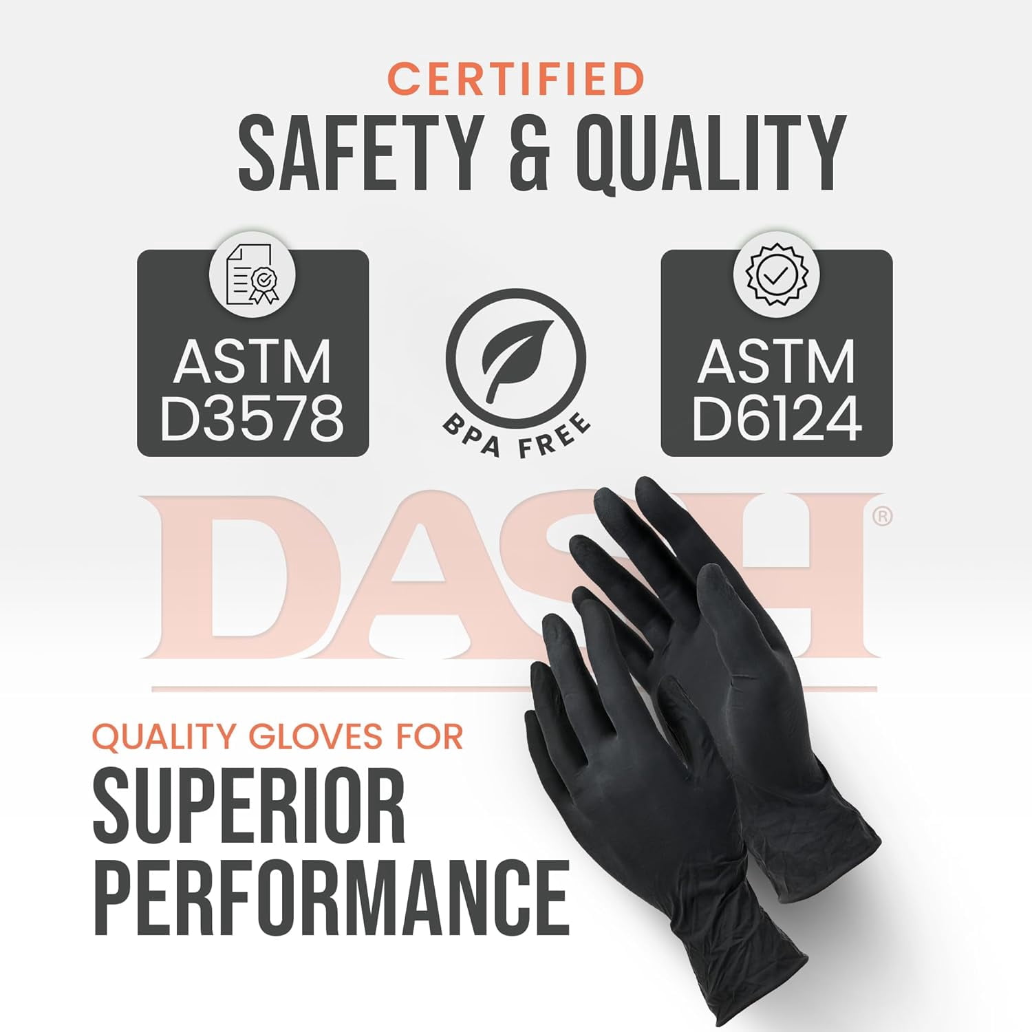 DASH Black Maxx Latex Exam Grade Disposable Gloves, Black, 6.6 mil, 100/Box, XSmall