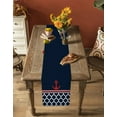 thumbnail image 5 of Navy Striped Anchor Table Runner Wedding Decor Table Cover Dinner Holiday Party Cotton Linen Tablecloth, 5 of 5