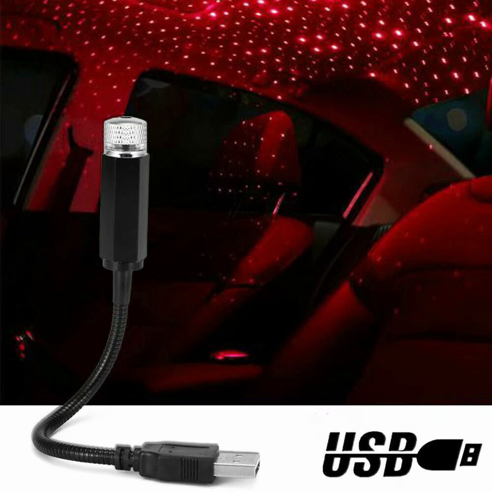 USB Star Projector Night Light, LED Car Roof Lights, Portable Romantic