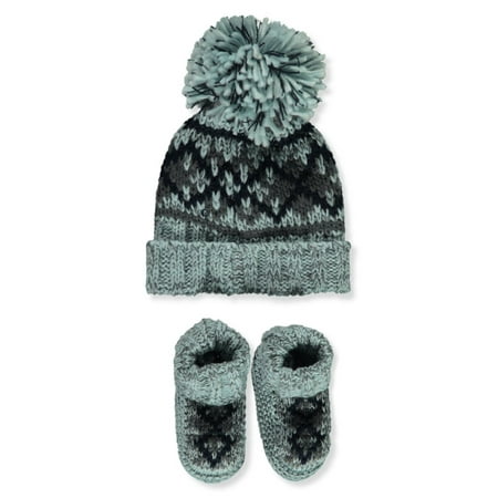 

First Steps Baby Boys 2-Piece Booties And Hat Set - blue/multi 0 - 6 months