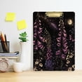 thumbnail image 2 of FORMRS Acrylic Clipboard with Low Profile Clip Standard A4 Letter Size, 12.5" x 9", Dark Gothic Floral, 2 of 8