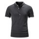thumbnail image 2 of Camiseta informal de manga corta con botones sólidos para hombre Pompotops oipoqjl46384, 2 of 9