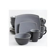 thumbnail image 2 of Gibson Home Soho Lounge Square 16 Pc. Dinnerware Set, Matte Gray, 2 of 5