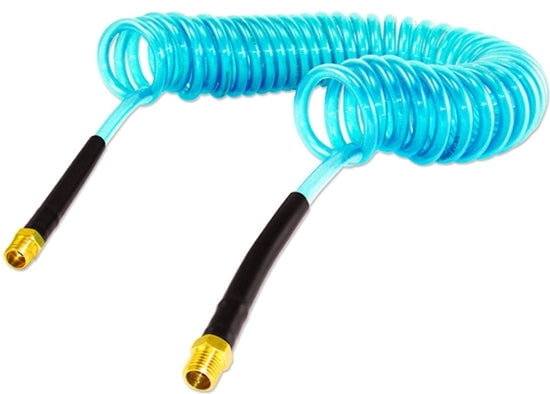 1/4 x 50 Foot Blue Flexible Coil Air Hose
