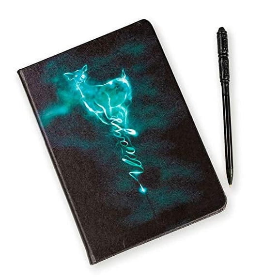 Harry Potter Severus Snape Patronus Notebook & Wand Pen Set | Harry Potter Writing Collection | 192 Blank Pages
