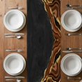 thumbnail image 6 of Brown Marble Table Runner - 36 Inch Long, Kitchen Dining Table Runner Dresser Scarves, Gold Abstract Vintage Modern Ombre Art Farmhouse Decor for Coffee Tables Wedding Party Banquet, 6 of 8