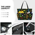 thumbnail image 5 of Yiaed Pixel Game Print Large Capacity Beach Travel Bag - Waterproof Zipper Vacation Tote for Sandproof Storage, and Camping, 5 of 5
