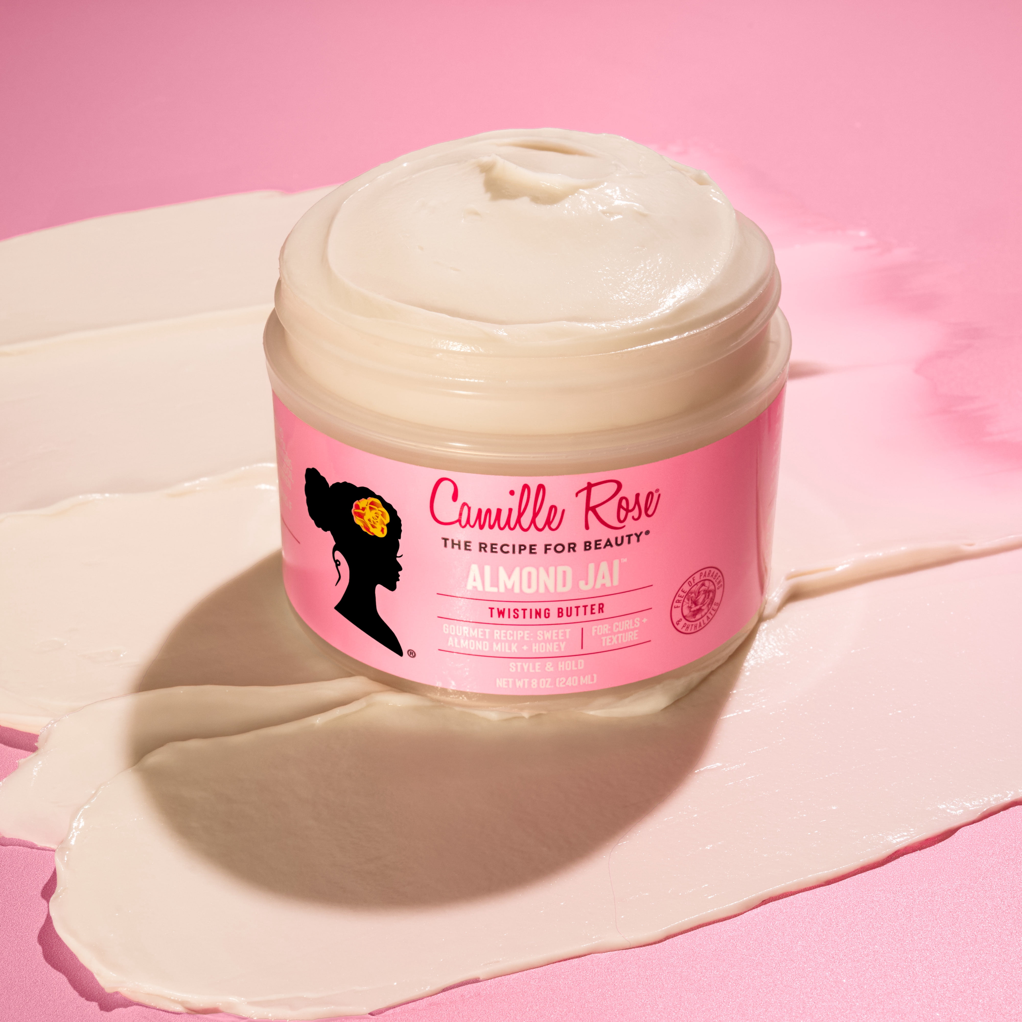 Camille Rose Almond Jai Smooth &  Elongate Twisting Butter with Sweet Almond Milk & Honey, 8oz