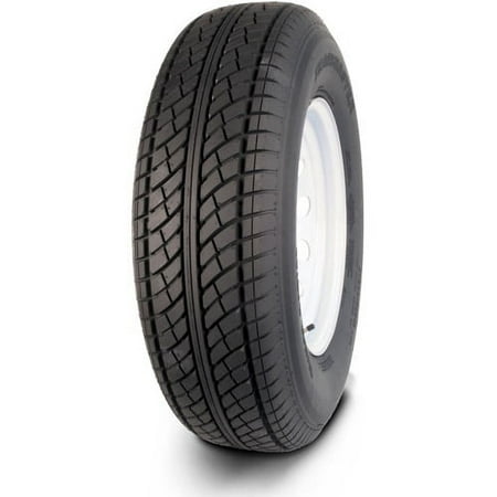 Greenball Transmaster ST225/75R15 8 Ply Radial Trailer Tire and Wheel Assembly, 6 Lug