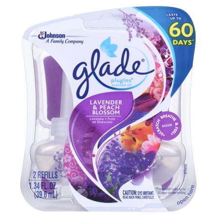 pack air refill freshener 2 Oz. Peach  In Blossom, Walmart.com & Lavender of 2) Plug Glade  Fl. Refill, 1.34 (Pack