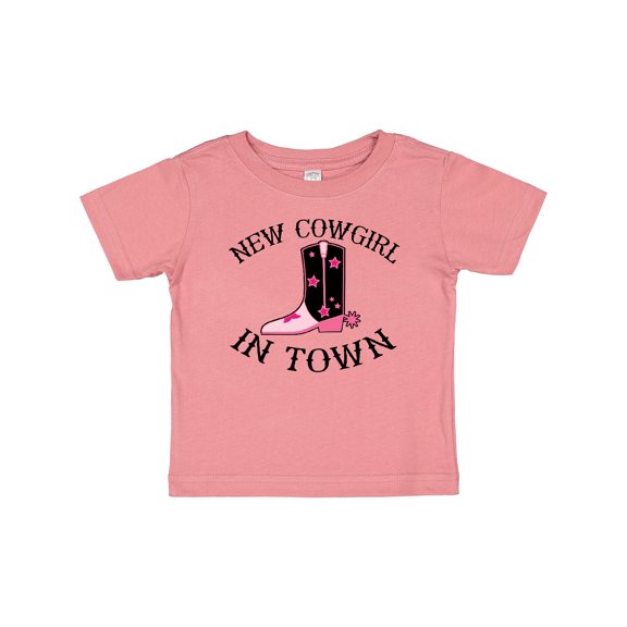 Inktastic New Cowgirl in Town Cow Girl Girls Baby T-Shirt