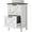 Distressed White, variant on HOMCOM File Cabinet with 2 Drawers Filing Cabinet for A4 Letter Size Gray