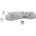 thumbnail image 2 of Meridian Furniture Comfy Cream Linen Textured Fabric 4-Pc. Modular Sectional, 2 of 11