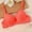 Orange, variant on Women's Mesh Lace Push Up Underwire Bra Padded Adjustable Straps Solid Color Comfortable Everyday Bras Orange M