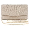 thumbnail image 1 of Bolso de mano LovyoCoco para mujer, bolso de noche formal, color champán, 1 of 7