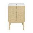 thumbnail image 6 of Bosse 24" Freestanding Bathroom Vanity in Natural Oak with 3-Hole Centerset Sink Top, 6 of 11
