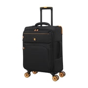 it luggage Compartment 3 Piece Set Softside 8 Wheel Expandable Luggage Suticase Spinner, Black