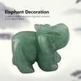 thumbnail image 5 of YAHHU 1.5-Inch Natural Stone Carved Elephant Crystal Figurine Home Decoration Furnishing Article Green Aventurine 3.81 cm Healing Energy Collectible Knick-Knack, 5 of 5