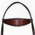 thumbnail image 3 of Bar H Equine Western Genuine Leather Horse Headstall Dark Brown, 3 of 4