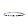 thumbnail image 1 of 3.09 CTW Diamond & Sapphire Bracelet, 14K White Gold, 1 of 1