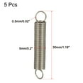 thumbnail image 2 of Unique Bargains Extended Compressed Spring Wire Diameter 0.02' , OD 0.2' , Free Length 1.18' Stainless Steel Small Dual Hook Tension Spr, 2 of 3