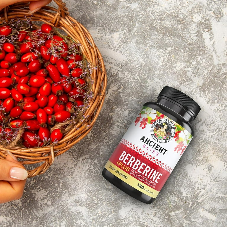 Ancient Bliss, Berberine HCL Capsules, 1200mg, with Ceylon
