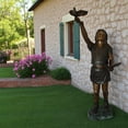 thumbnail image 3 of Nifao Girl - sandy, with two birds Bronze Statue – Home Office Decor Sculpture, 25"L x 20"W x 42"H, 3 of 11