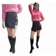 thumbnail image 3 of Falda corta de piel negra Ecocuero para mujer, 3 of 5