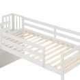 thumbnail image 6 of Twin Low Loft Bed with Slide and Storage Staircases, Solid Wood Loft Bed Frame with Underbed Storage Area and Full-Length Safety Guardrails for Boys Girls Bedroom, No Box Spring Needed, White, 6 of 7