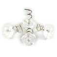 Tongina 3X Clear Heads Twist Pins Spiral Screws for Upholstery Rose