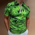 thumbnail image 2 of Leaves, Bud, Leaf, Tree Men Zipper T-shirt Summer Casual Short Sleeve T-shirt Top, 2 of 7